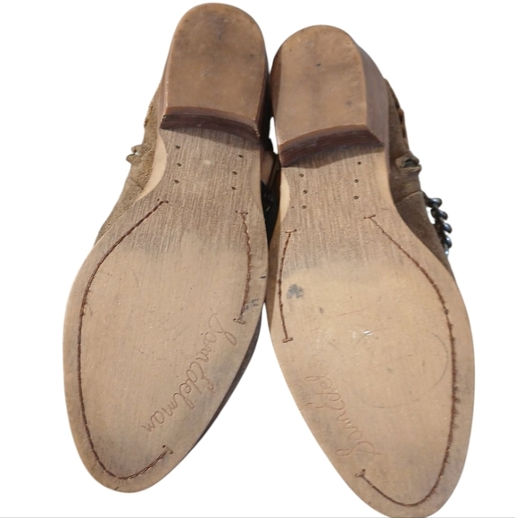 Sam Edelman Western Booties Brown and Tan Harnessed Ankle Boots Size 7 - Picture 9 of 12